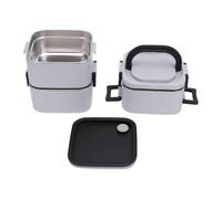 Zunate Boîte à Lunch Isotherme en Acier Inoxydable 3 Couches 2100 Ml (GRAY) | Récipient alimentaire empilable Portable, pot de repas thermique, bureau de pique-nique de Camping