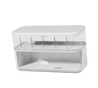 Zunate Boîte de Rangement de Câbles de Bureau | Tiroir Multi-Compartiments pour Le Rangement du Chargeur, Organisateur de Cordon d'alimentation pour Le Bureau et la Maison | Gardien de Cordon (White)