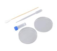 Zunate Boîtes de Pétri Jetables pour Kit D'expérimentation en Microbiologie 10 Pièces Compactes et Légères pour les Projets en t les Activités éducatives (10 cotons-tiges 10 boîtes de Pétri