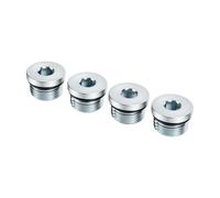 Zunate Bouchon de Tuyau à Tête Hexagonale Intérieure en Acier au Carbone 3/4-16 UNF Joints Toriques Bouchon de Prise de Capteur scellé pour extrémité de Tube de Nettoyeur Haute Pression - plaqué Zinc,