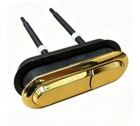 Zunate Bouton de Chasse D'Eau Double Chasse Ovale ABS Or pour Réservoir de | Forme ovale, finition galvanisée, économie d\'eau, remplacement universel, accessoire de salle de bain