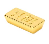 Zunate Brique d'or Miniature en Alliage galvanisé Réaliste, Barre d'or Simulée pour Bricolage, Accessoire de Maison de Poupée, Accessoire de Jeu, Photographie (S)