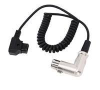 Zunate Câble d'alimentation XLR coudé spiralé, 1 M, avec Connecteurs D-Tap B Mâle vers 4 Broches, pour Flashs LED, Appareils Photo Reflex Numériques et équipements Cinématographiques