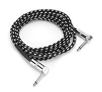 Zunate Câble de Guitare 9,8 Pieds, Fil de Connexion Audio 6,35 Mm 1/4", Prise Mâle 6,35 Mm, Ligne Audio Stéréo équilibrée, pour Guitare électrique, Basse, Mixeur, Microphone, Scène (JD6209)