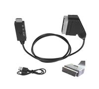 Zunate Câble HDMI vers Péritel, Câble Adaptateur Convertisseur HDMI vers Péritel Prenant en Charge L'adaptateur Audio PAL NTSC, pour TV VHS Magnétoscope DVD