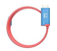 Zunate Câble TV HD, 48 Gbit/s Haut Débit 4K À 144 Hz, Son Surround 5.1 Certifié Hdmi 2.1 avec Charge Rapide PD 100 W Cordon Adaptateur tv Pour 2 Steam Dock Rog Ally Appareils USB C 3.2 (Bleu rouge)