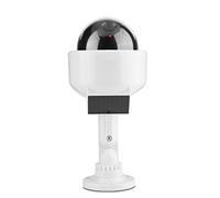 Zunate Caméra de sécurité Factice Solaire Intérieure et Extérieure, Fausse Caméra de Vidéosurveillance à Dôme Réaliste avec LED Clignotante, Fausse de Surveillance Alimentée par Batterie pour Entrepôt
