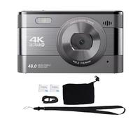 Zunate Caméra Numérique pour la Photographie, 48MP 4K Video Vlogging Camera avec 18x Zoom Numérique, écran LCD HD 3 Pouces, Anti-Shake, pour Les Voyages Débutants et Les Souvenirs de (Gris Argent)