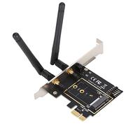 Zunate Carte Adaptateur de ModuleFil PCIE vers NGFF M.2 WiFi, Extension Réseau E, Stable et Fiable, Matériau ABS, Bonnes Performances de, WINXP,