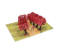 Zunate Carte D'anniversaire Romantique Pop-up 3D Exquise, Carte de Mariage en Forme de Cœur, D'arbre, de Couple, Message personnalisé, Parfaite pour les Anniversaires, Poids 55 G