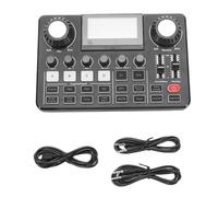 Zunate Carte Son en Direct, Changeur de Voix Stéréo Externe avec écran LED et éclairage RVB, Carte de Mixage Sonore OTG 3,5 Mm Type C pour Diffusion en Direct, Téléphone Portable, PC,