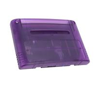 Zunate Cartouche de Jeu de Carte Mémoire de 8 Go, Conception Professionnelle pour Console de Jeu SFC, Prend en Charge Toutes les Régions, Carte de Jeux Vidéo Multifonctionnelle (Violet translucide)