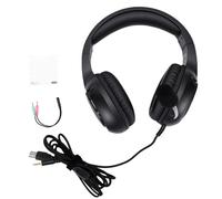 Zunate Casque de Jeu PC avec Accents RVB, Haut-parleurs 50 Mm, Câble renforcé de 1,9 M, Amovible Antibruit pour Ordinateur Switch (Black)