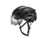 Zunate Casque de Vélo avec Lunettes Magnétisées pour Adultes 62-65cm | Couvre-chef de cyclisme ventilé, absorption des chocs, taille réglable, protection pare-brise, doublure facile à nettoyer