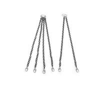 Zunate Chaîne de Levage en Métal pour Modèle de Grue 1/50 RC, 2 Crochets de Remorquage Noirs de 12 Cm |Crochets à Griffes de Homard Robustes pour Accessoires de de Véhicule à Chenilles (18cm)