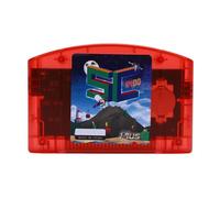 Zunate Chariot Flash Open Source N64, Cartouche Open Source avec Carte Mémoire de 16 Go, Prise en Charge 64DD et compatibilité N64 Complète, Sauvegarde Automatique (Rouge transparent)