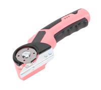 Zunate Ciseaux électriques sans Fil Roses, Coupe-boîte Rechargeable 4 V, Batterie 2000 MAh, Verrouillage de sécurité avec Lumière LED pour Carton, Tissu, Tapis, Cuir, Coupe Légère