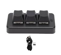 Zunate Clavier à 3 Touches, Petit Clavier Mécanique personnalisé avec Pilote Programmable, USB Filaire sans Fil 2,4 G, pour Le Travail de Jeu, pour Wins Linux OS X (Black)