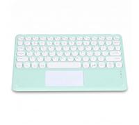 Zunate Clavier Bluetooth sans Fil avec Pavé Tactile, Clavier Ergonomique Ultra Fin avec Pavé Tactile, Machine à écrire Portable Rechargeable USB, pour Tablette, Ordinateur Portable, Téléphone(Vert)