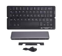 Zunate Clavier BT Pliable de 58 Touches, 8,8 Pouces de Pockier Silencieux de Voyage Léger 8,8 Pouces avec Un Support Magnétique pour PC Android HMS 8H Temps D'utilisation Continue pour