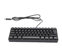 Zunate Clavier de Jeu RVB 61 Touches, Clavier Mécanique Filaire 60% Russe avec Rétroéclairage RVB, 8 Modes de Couleur, Design Compact Anti-Image Fantôme pour Jeux sur PC, Saisie (Couleur Noire)