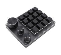 Zunate Clavier Macro avec 16 Touches Entièrement Programmables, Touches De Raccourci Personnalisables USB C RGB OSU avec Pavé De Macros De Programmation À 3 Boutons pour Le Jeu (Black)