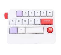 Zunate Clavier Numérique, Rétroéclairage 12 LED RGB Macro Filaire Entièrement Programmable Clavier OSU 17 Touches Design Colorblock Touche N Remplaçable à Chaud avec Joystick pour PC (White)