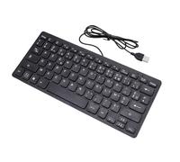 Zunate Clavier pour Langues Minoritaires, Clavier USB Filaire avec Touches Gravées, Compact 78 Touches pour Ordinateur Portable, Fin avec Raccourcis Multimédias, Câble (Français)
