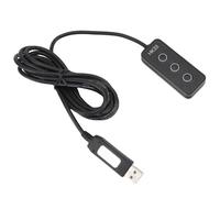 Zunate Clavier USB Personnalisable à 3 Touches avec Conception en Braille e Programmation Macro USB Pratique Améliorée pour Les Utilisateurs de Jeux Professionnels (Black)