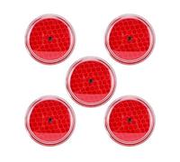 Zunate Clips Réfléchissants Clips Réfléchissants de sécurité pour la Course, 5 Pièces Badges Réflecteurs de sécurité Ronds pour Sac à Dos (Rouge)
