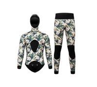 Zunate Combinaison de Plongée à Capuche 3mm pour la Chasse sous-Marine, | Néoprène thermique, coupe ajustée, surf d\'hiver, équipement d\'apnée, haut et pantalon à manches longues