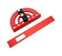 Zunate Combinaison Rapporteur D'angle Semi-circulaire 0-180 degré | Construction en alliage d\'aluminium, boutons faciles à régler, outil de menuiserie, jauge de marquage à onglet, échelle