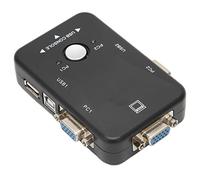 Zunate Commutateur KVM USB 1920x1440 2.0, Commutateur Double Moniteur à 2 Ports, Résolution pour 98 98SE 2000 ME XP, Prise en Charge des Jeux en Ligne, Matériau ABS