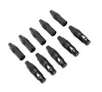 Zunate Connecteur XLR Professionnel High Conductivité Prises XLR pour Les Microphones de Câble de Son Câble Microphones, Connecteur de Remplacement de 10 Pc pour Les Amateurs de Soudure de Bricolage