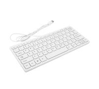 Zunate Connectivité USB Universelle Clavier Fin et Léger 78 Touches, Touches Silencieuses et Endurantes pour de Longues Heures D'utilisation Confortable, Matériau ABS (White)