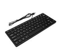 Zunate Connectivité USB Universelle Clavier Fin et Léger 78 Touches, Touches Silencieuses et Endurantes pour de Longues Heures D'utilisation Confortable, Matériau ABS (Black)