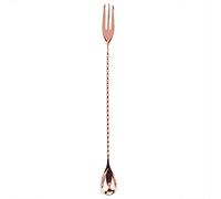 Zunate Cuillère à Cocktail élégante en Acier Inoxydable pour Mélanger des Cocktails et des Boissons, Résistante à la Corrosion et Facile à Nettoyer, Adaptée au Bar et à la Maison (queue de fourche)