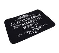 Zunate Diatomite Paillasson Amusant Antidérapant Doux Super Absorbant pour Porte d'Entrée, Entrée, Salle de Bain, Porche, Décoration Noir 43,2 X 68,6 Cm (40 * 60)