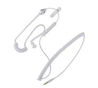Zunate Écouteur à Tube d'air Anti-rayonnement de 3,5 Mm avec Micro, Casque à Bobine Monaural, écouteurs Filaires Intra-Auriculaires pour Téléphones Jack 3,5 Mm, Isolation du Bruit, Tube Transparent