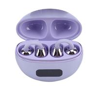 Zunate Écouteurs Bluetooth sans Fil, Micros Confortables Antibruit pour la Course à Pied, Le Cyclisme, Les Exercices, HiFi, Noirs, Paquet de 2 (Purple)