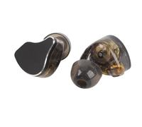 Zunate Écouteurs IEM, 10 Mm Diaphragme Biological Dynamic Dynamic Driver HiFi Claids Wired avec Câble Cuivre plaqué argenté Détachable, pour Musicienne Audiophile Musique Lover (Black)