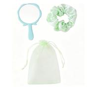 Zunate Ensemble Cadeau de Demoiselle d'honneur, Attaches à Cheveux en Satin, Sacs en Organza Miroir Rose pour Cadeaux de Fête de Mariage, Paquet de 3 Cadeaux Pastel pour Meilleure Amie des Filles