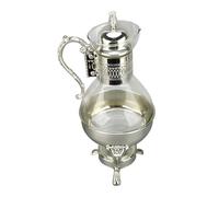 Zunate Ensemble de Cafetière Vintage à Poignée Ergonomique, Bouilloire à thé élégante pour la Maison et le Bureau (SILVER)