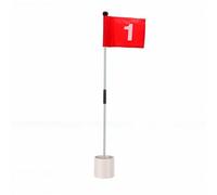 Zunate Ensemble de Gobelets à Drapeau à épingles, Légers et Portables avec Gobelet à Trou sécurisé pour le Golf Intérieur et Extérieur, Rouge, 1 unité