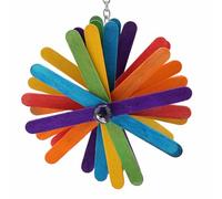 Zunate Ensemble de Jouets à Mâcher en Bois pour Perroquets, 2 Pièces, Bâtons à Mâcher de Couleur Vive pour Petits Oiseaux, Plaisir Mental et Physique
