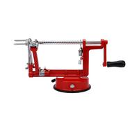 Zunate Éplucheur de Fruits Multifonctionnel en Acier Inoxydable, éplucheur de Pommes de Terre, Pomme, Poire, Outil avec Base d'aspiration Puissante, Gadget de Cuisine Vintage en émail Rouge,