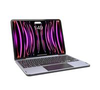 Zunate Étui pour iOS Air 2024 avec Clavier, étui pour Clavier Magnétique, Clavier Amovible rétroéclairé Smart Cover avec pavé Tactile pour iOS Pad Pro 12,9 3/4/5/6ème