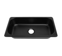Zunate Évier de Camping-car en Acier Inoxydable 304, Lavabo de Lavage des Mains intégré pour Bateau Caravane Camping-car avec Sortie de Vidange de 40mm (Revêtement par pulvérisation noir (GR-1365B))