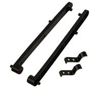 Zunate Glissières de Tiroir à Montage Latéral de 9,8 Pouces, Accessoires de Porte Cachée pour Bibliothèque, Tiroir d'armoire, Placard, Support Coulissant de Guide de Porte Rabattable dissimulé, Noir