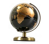 Zunate Globe Terrestre de Bureau de Petite Taille, Multifonction, Décoratif, Rotatif, Carte du Monde, Bronze Antique, patiné Vintage, Décoration de Bureau, Maison, 26,7 Cm, Pièce d'affichage